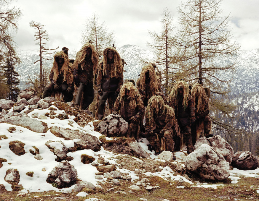 Jo Roettger: from the series Landscape & Memory. Germany, Bavaria, soldiers of the Mountain Infantry Battalion 232, snipers in camouflage. © Jo Roettger 2010 www.joroettger.com