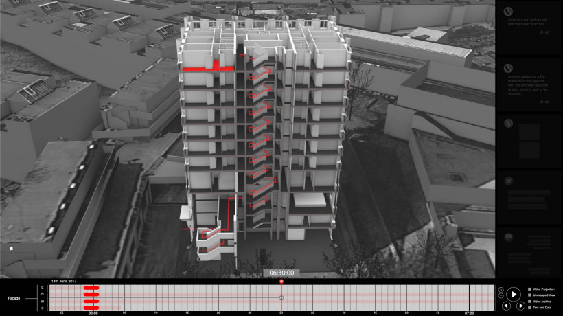 Grenfell Tower Fire, London. 14 June 2017. Partial 3D reconstruction of the event.